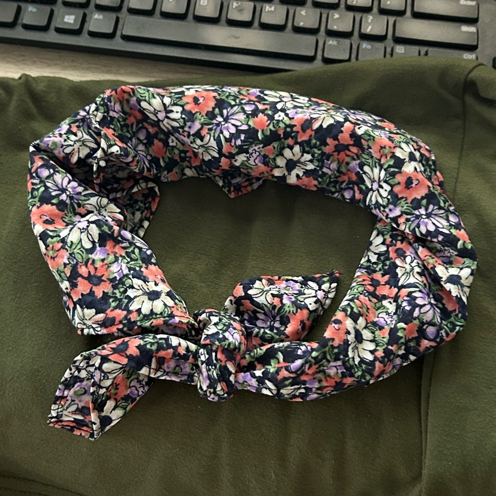 Francesca’s Pink Purple Floral Scarf Headband